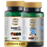 Bočice Hug Your Life proizvoda Super C Antioksidanta i Cink Chelate Complexa