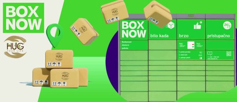 Dostava Hug Your Life proizvoda na BOX NOW paketomate
